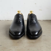 New Mens Black tuxedo shoes, Men leather Oxford shoes, formal shoes - front-view
