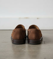 New Mens brown suede moccasins, Men casual shoes, mens penny loafer - back-view