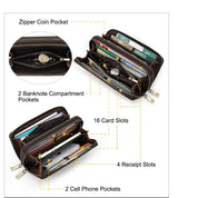 Men's Long Leather Wallet, Phone Clutch for Everyday Use