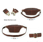 Men's Brown Leather Sling Bag — Elston