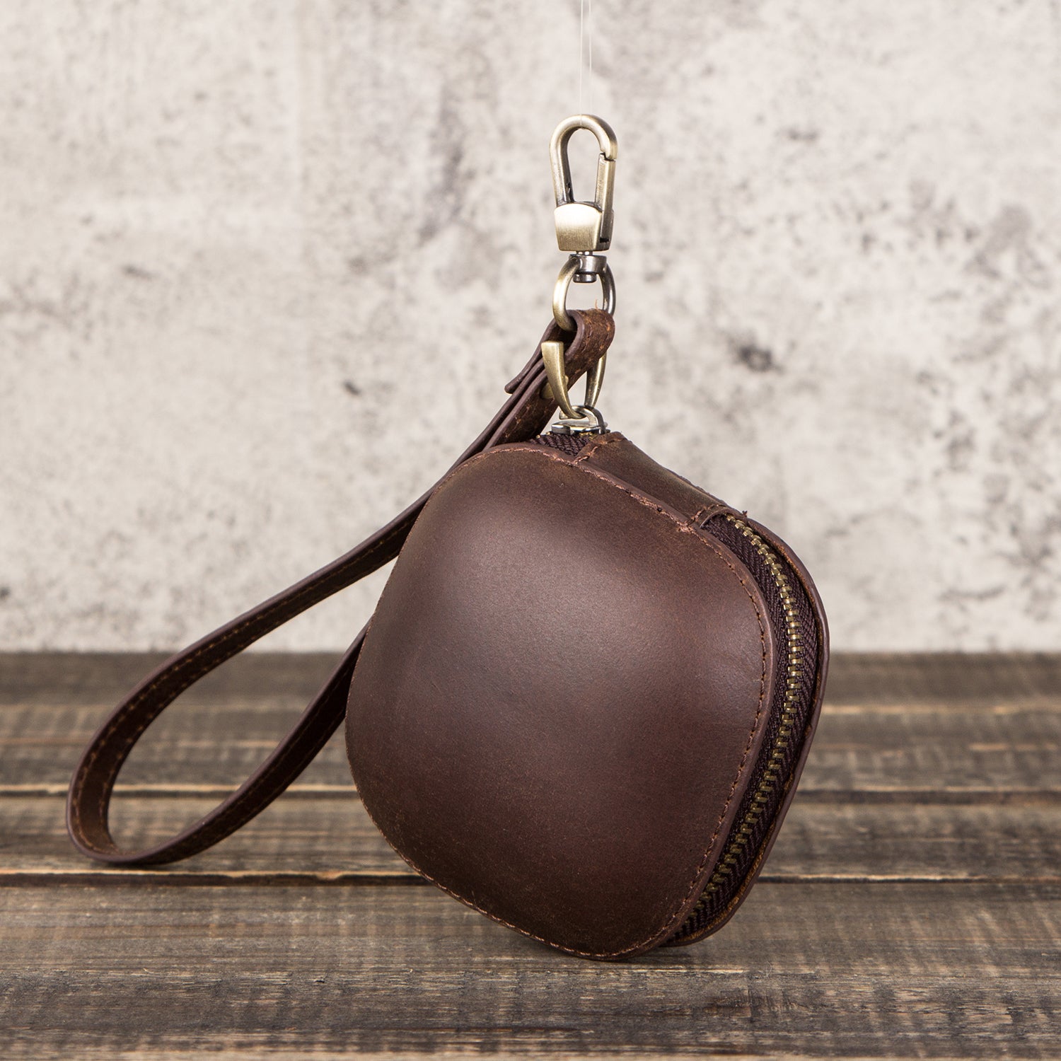 Portable Leather Pouch for Folding Sunglasses