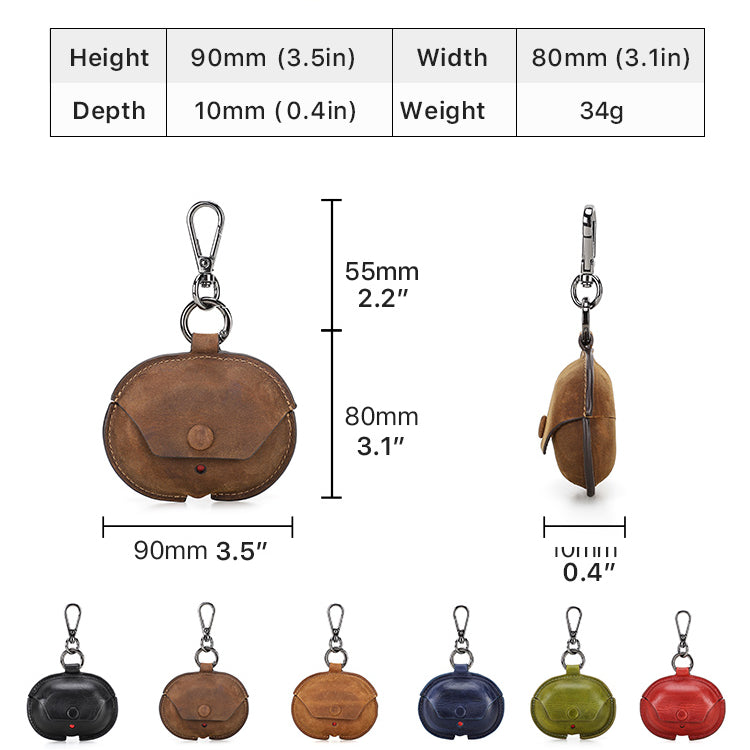 Portable Vintage Leather Earphone Case Cover for Beats Studio Buds