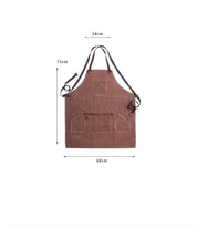 Handmade Durable Canvas Cross Back Adjustable Work Apron for Men & Women