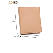 Handmade Open Genuine Leather Men's Card Holder Wallet