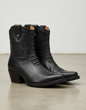 Premium Calf Leather Women's Ankle Boots - angle-view-showing-depth