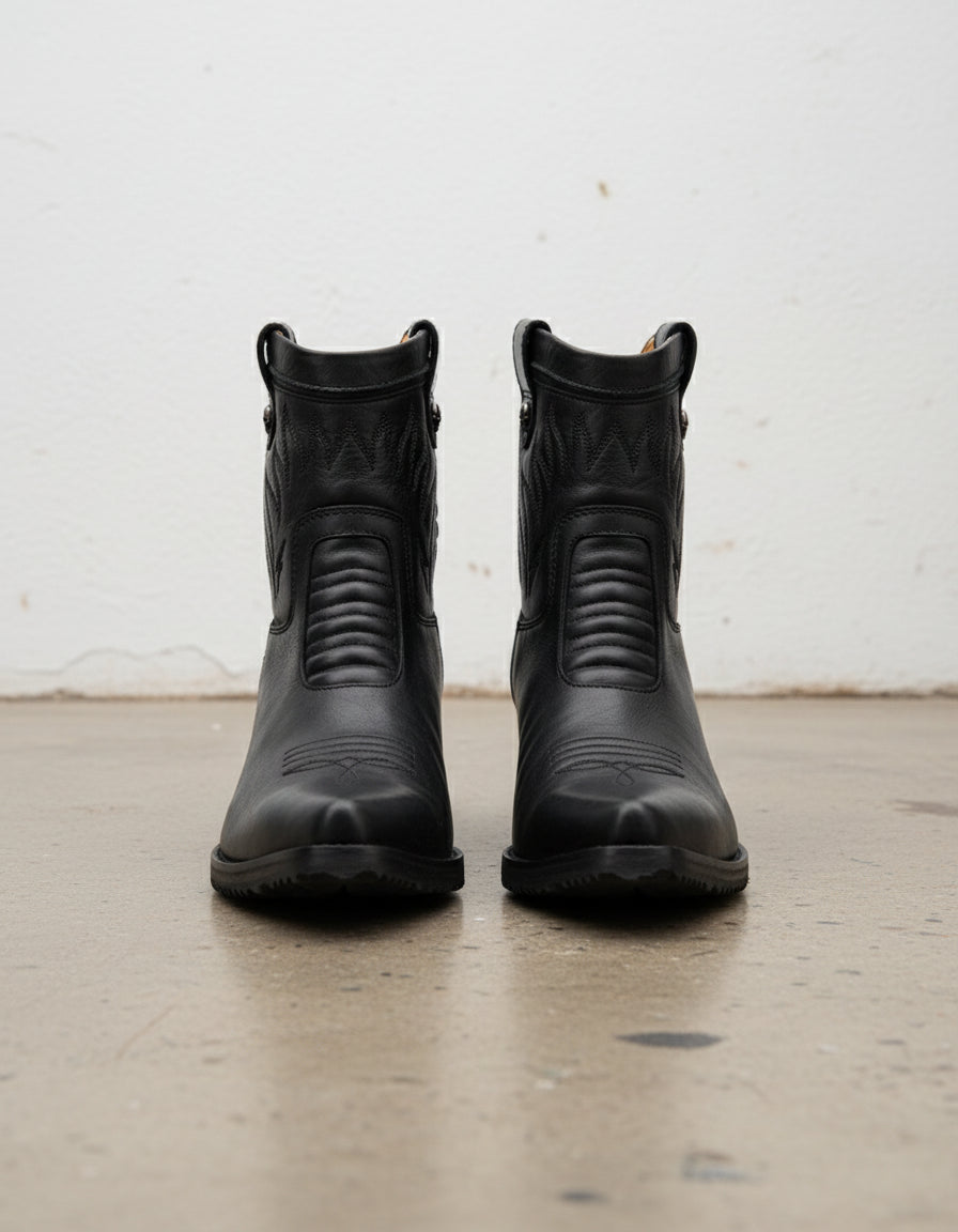 Premium Calf Leather Women's Ankle Boots - front-view