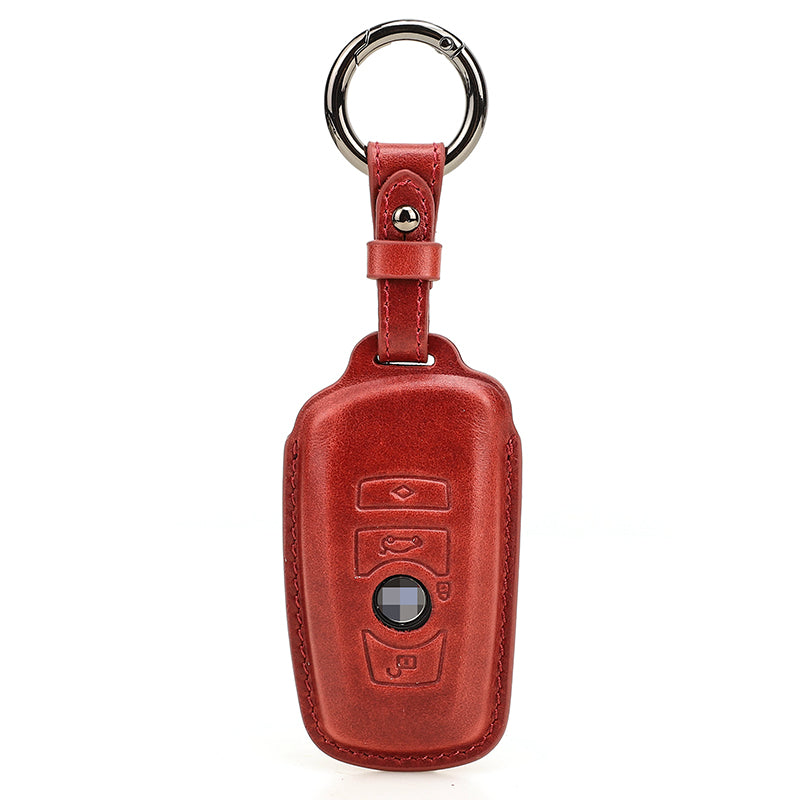 Premium Leather BMW Key Cover - 360° Protection, Custom Color