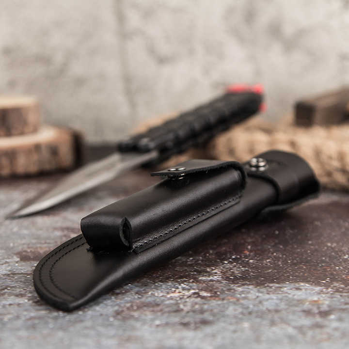 Premium Leather Knife Sheath with Belt Loop