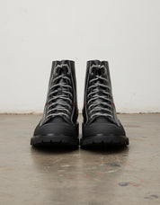 Premium Leather Lace-up Motorcycle Boots - Durable and Comfortable Boots - front-view