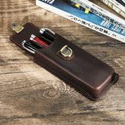 Premium Leather Pen Organizer - Vintage-Inspired Design