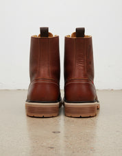 Premium Leather with Lockstitch Sewing Men's Biker Boots - back-view