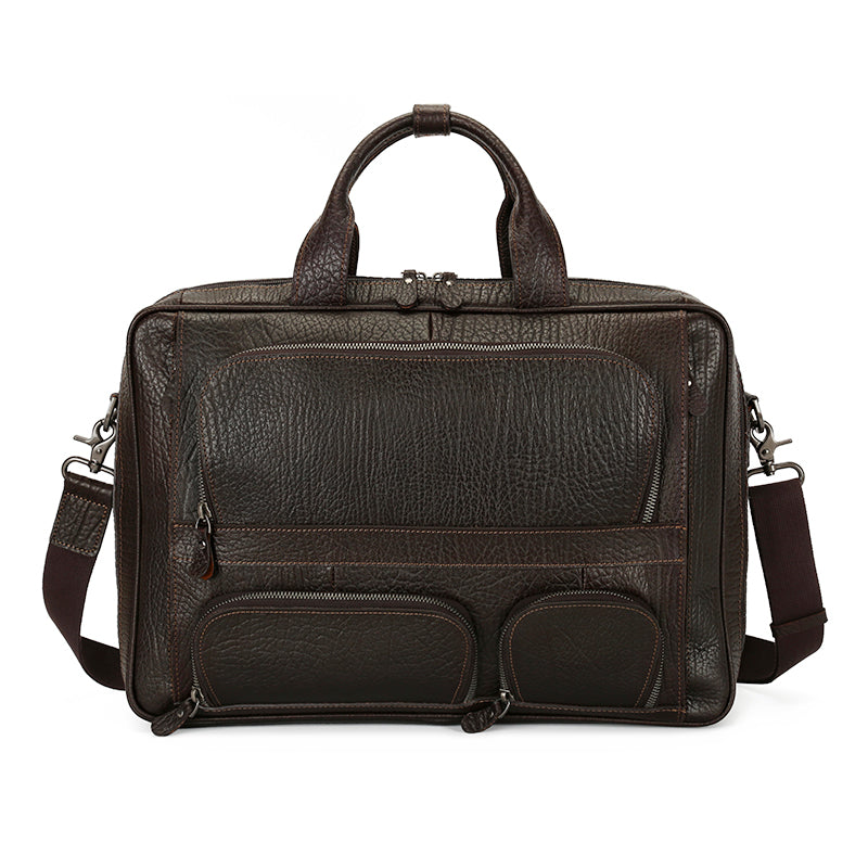 Premium Vintage Leather Business Laptop Bag for Men – Waterproof