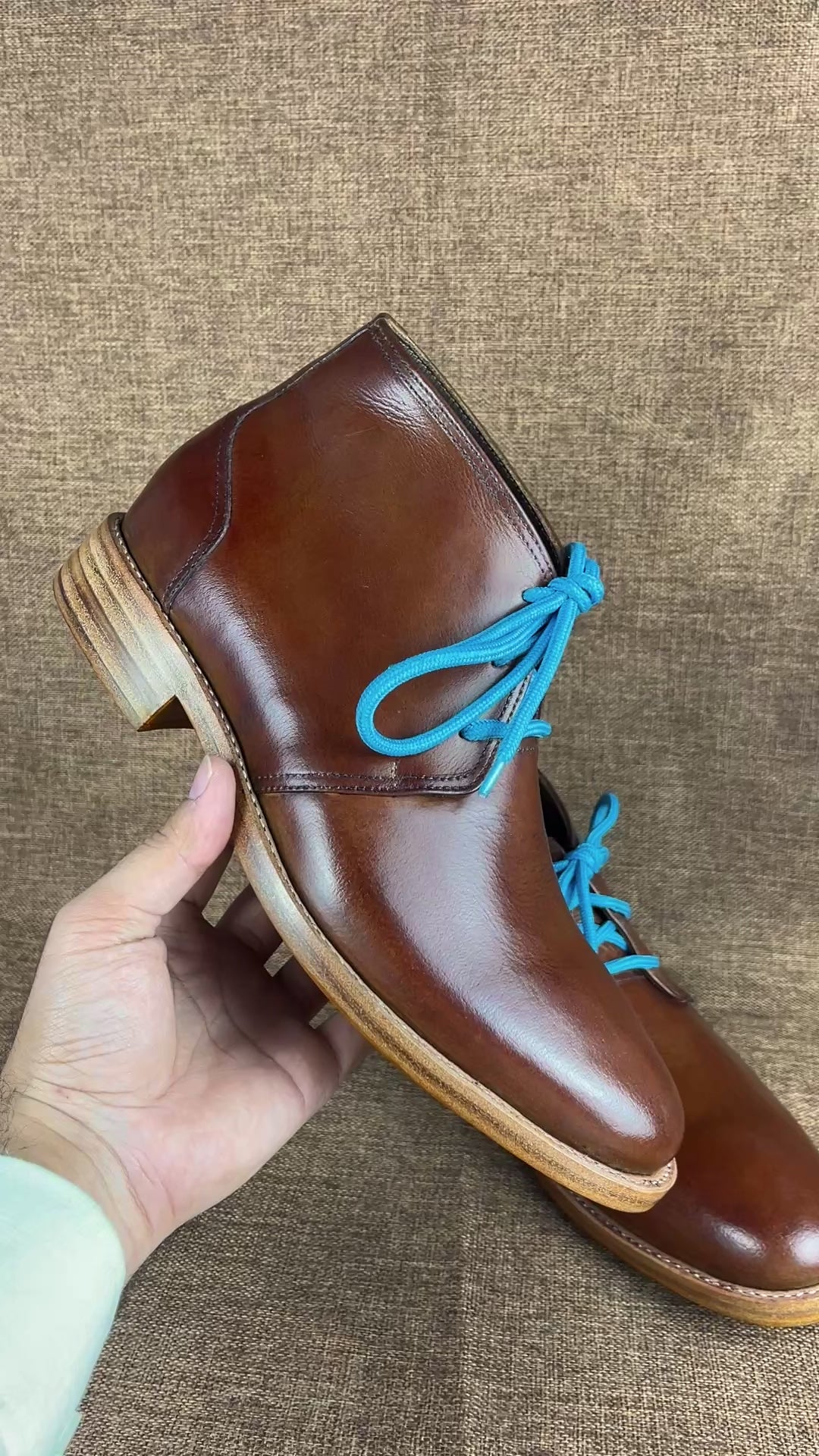 Handmade Men Dark Brown Leather Chukka Boots, Leather Casual Ankle Boot