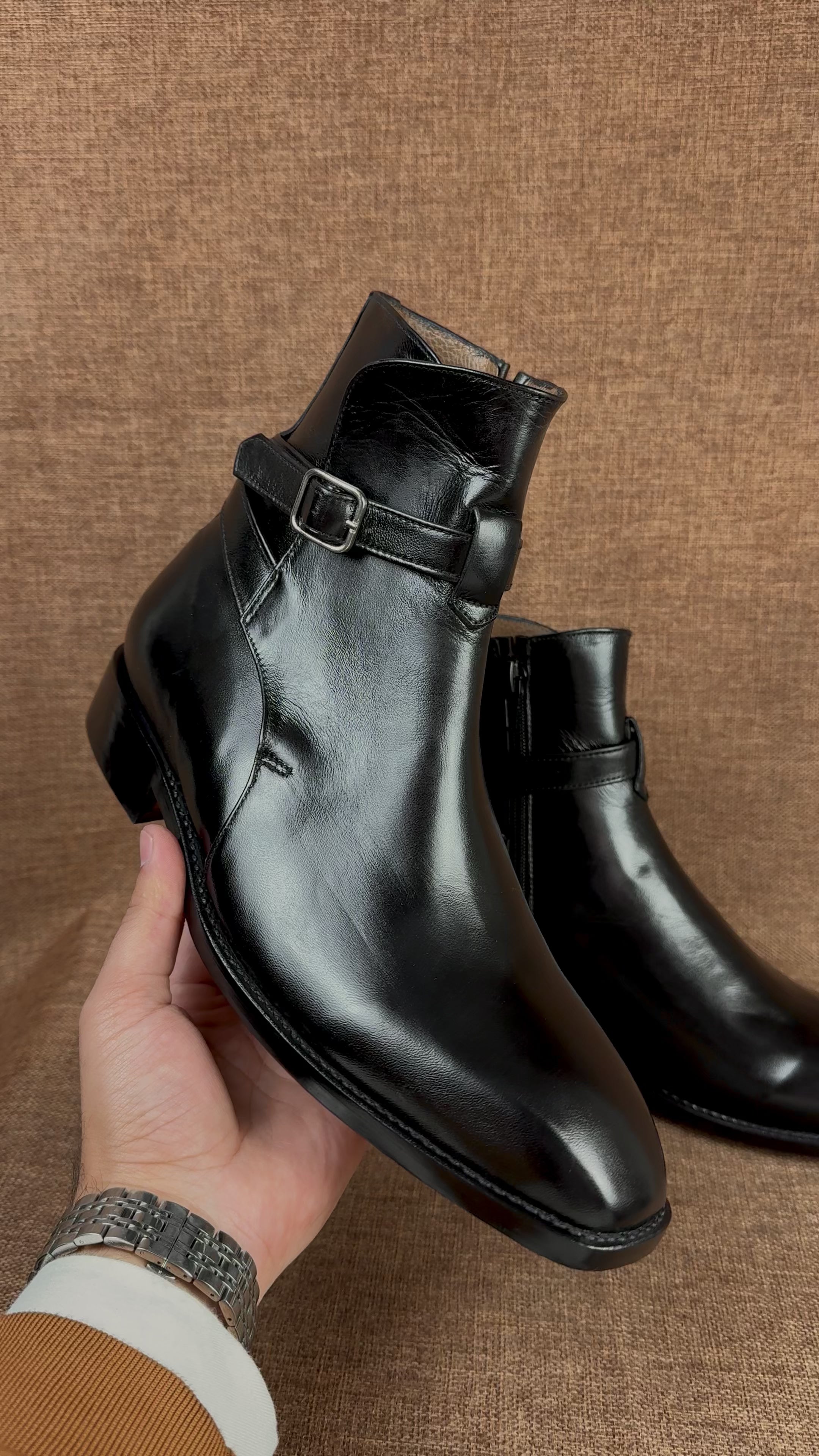 Handmade Men's Full Grain Leather Classic Dress Boots