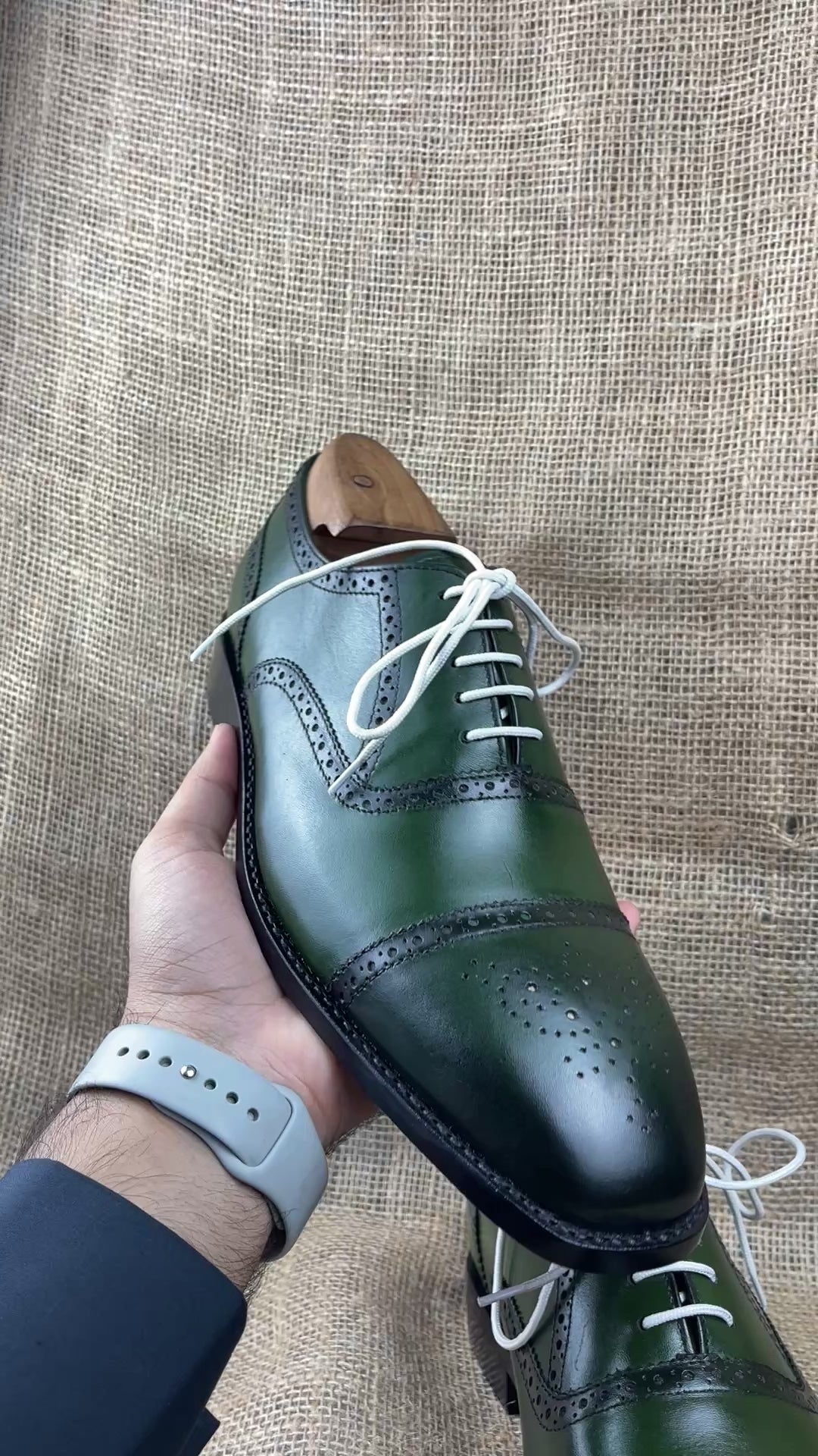 Spectator Green Wedding Shoes for Men Fashion Brogue Shoes