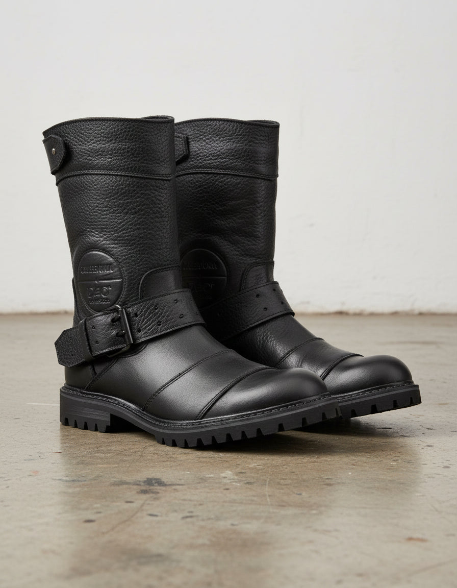 Pure Oiled Leather Waterproof Soft Toe Men's Zip-Up Boots - 3-4-right-view