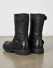 Pure Oiled Leather Waterproof Soft Toe Men's Zip-Up Boots - angle-view-showing-depth