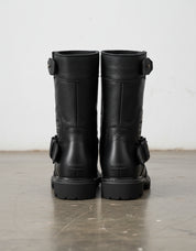 Pure Oiled Leather Waterproof Soft Toe Men's Zip-Up Boots - back-view