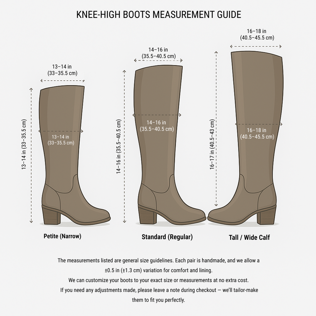 Knee-High Boots Measurement Guide