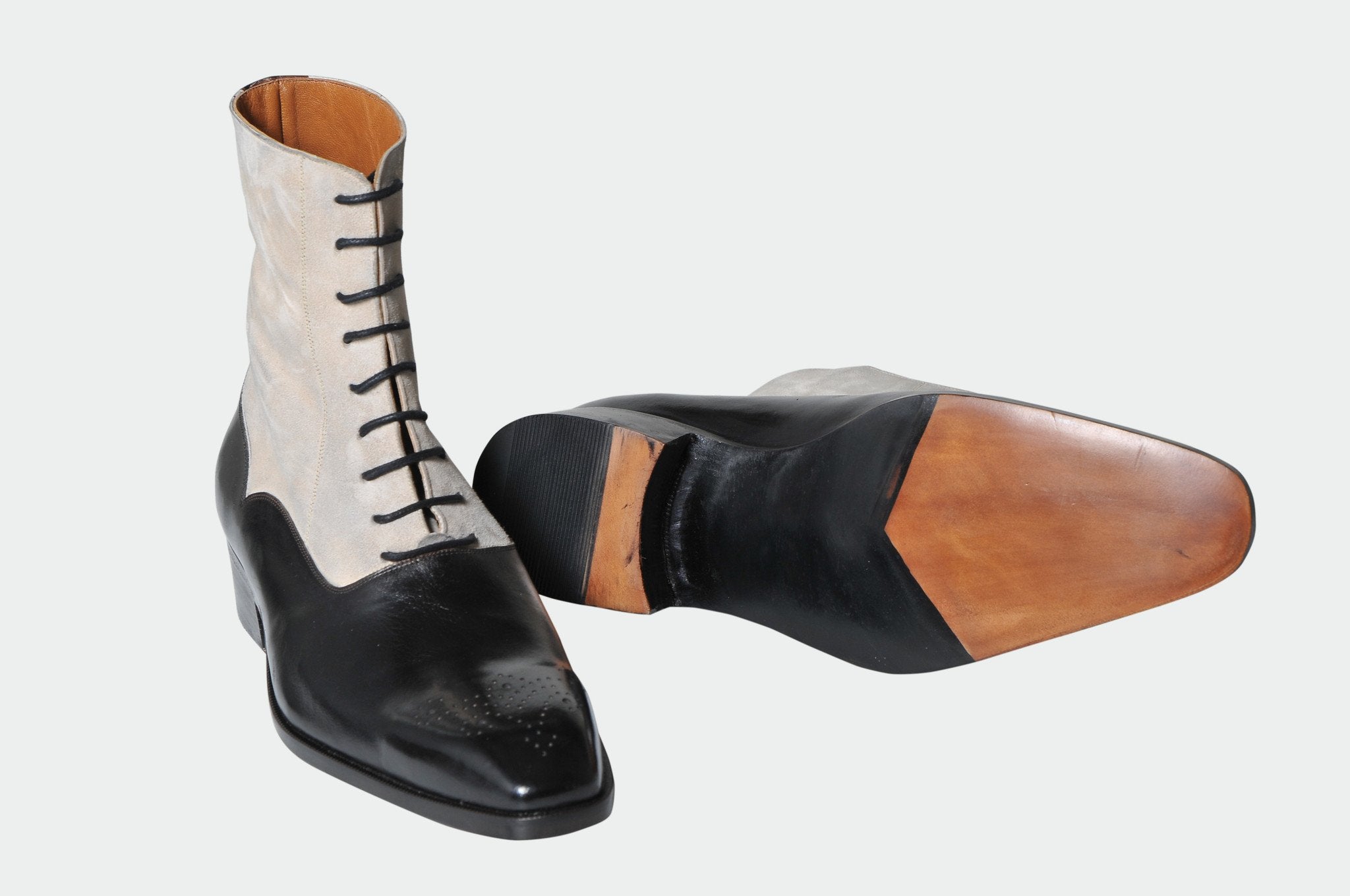 Men\'s handmade dress boot Size 9 1/2 side.png main image 3