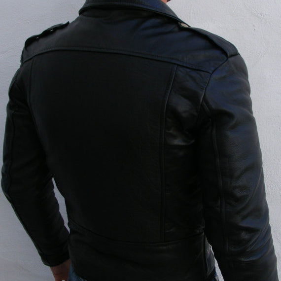 Men Black Color Biker Leather Jacket, Motorbike Leather Jacket
