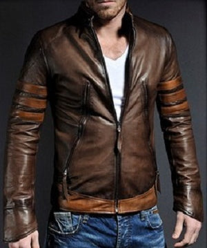 Vintage Men Stylish Motorcycle Leather Jacket, Genuine Leather Fashion