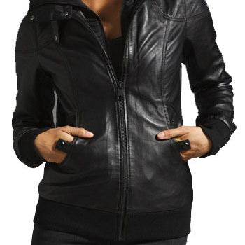 New Handmade Women Hooded Leather Jacket, Leather Jackets, Fashion