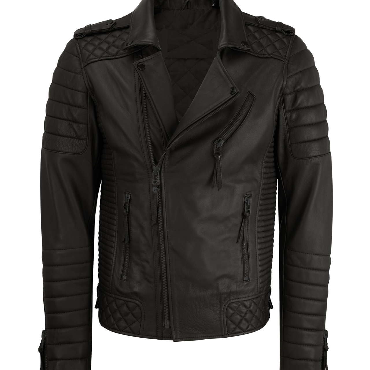 New Men Fashion Trend Black Motorcycle Leather Jacket, Biker Fashion