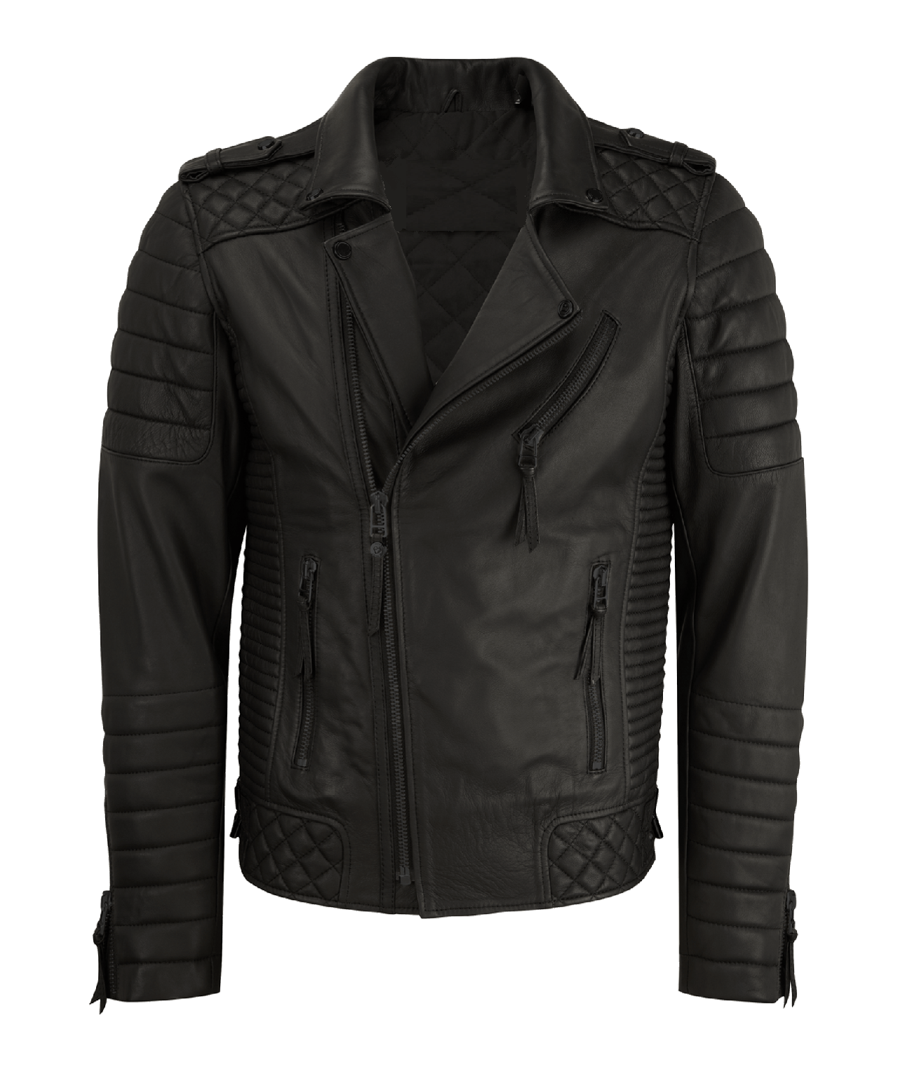 New Men Fashion Trend Black Motorcycle Leather Jacket, Biker Fashion