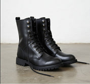 Rider Boots for Mens, Men Biker Leather Boots, Boots - 3-4-right-view