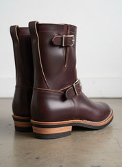 Riding boots for Men's , Handmade 's brown biker leather boot - detail-view-showing-texture
