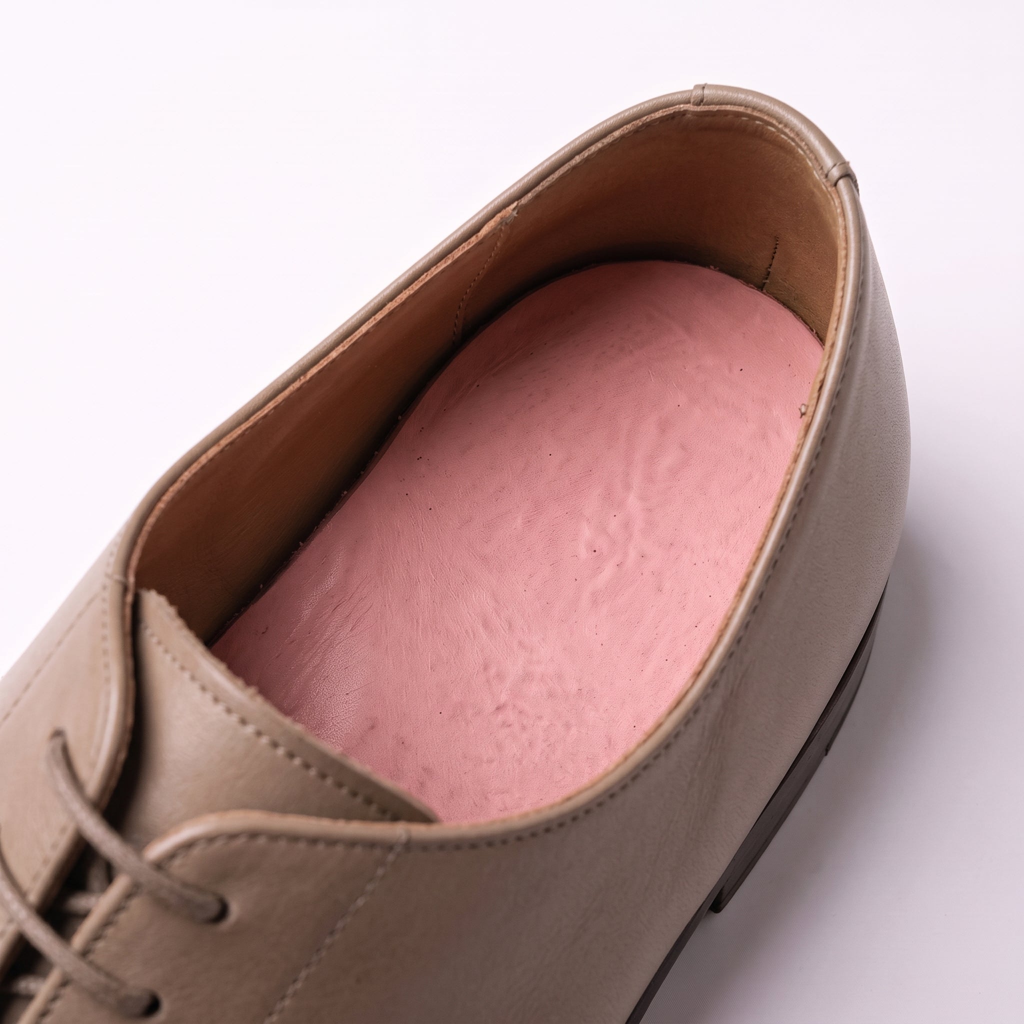 Rose Pink Plain Full-Grain Leather Insoles — Sibton