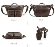 Men's Dark Brown Leather Sling Bag — Palmer