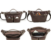 Men's Dark Brown Leather Sling Bag — Palmer