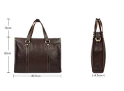 Handmade Vintage Business Genuine Leather Men’s Laptop Briefcase