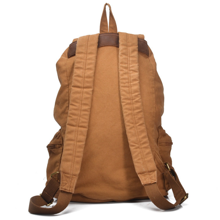 canvas brass leather backpack vintage Handmade Vintage Canvas Backpack, Genuine Leather Straps, Antique Brass Hardware – Rebels Market