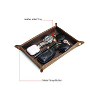 Rustic Leather Valet Tray