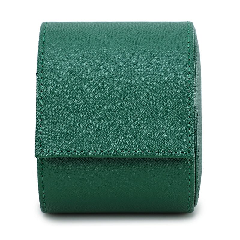 Single Watch Genuine Leather Watch Roll Travel Case