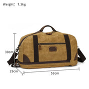Men’s Canvas Weekender Duffel Bag, Large Capacity Travel Tote Bag