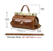 Genuine Leather Handbag for Women With Structured Top Handle