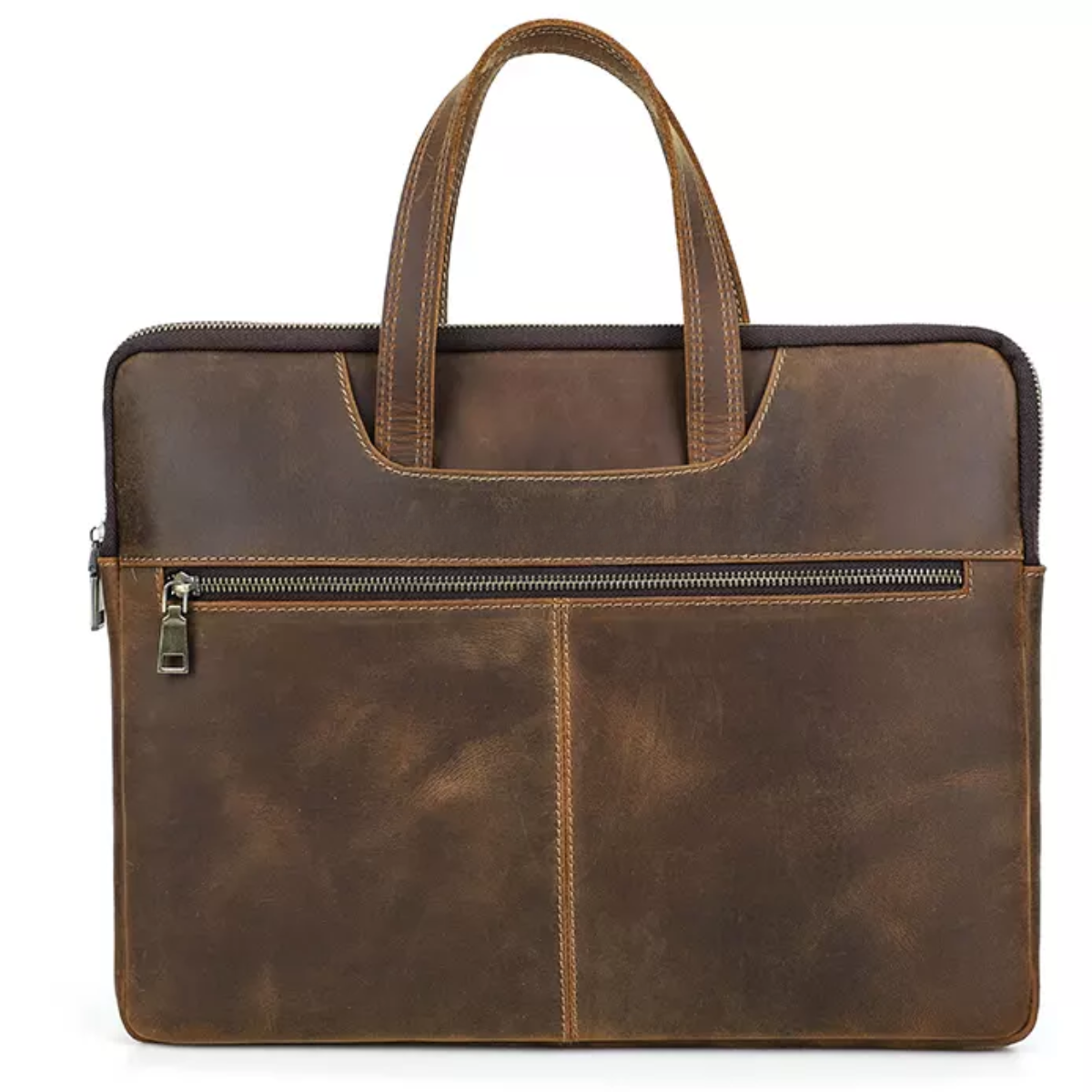 Brown Leather Laptop Briefcase - Yeovil – Rebels Market