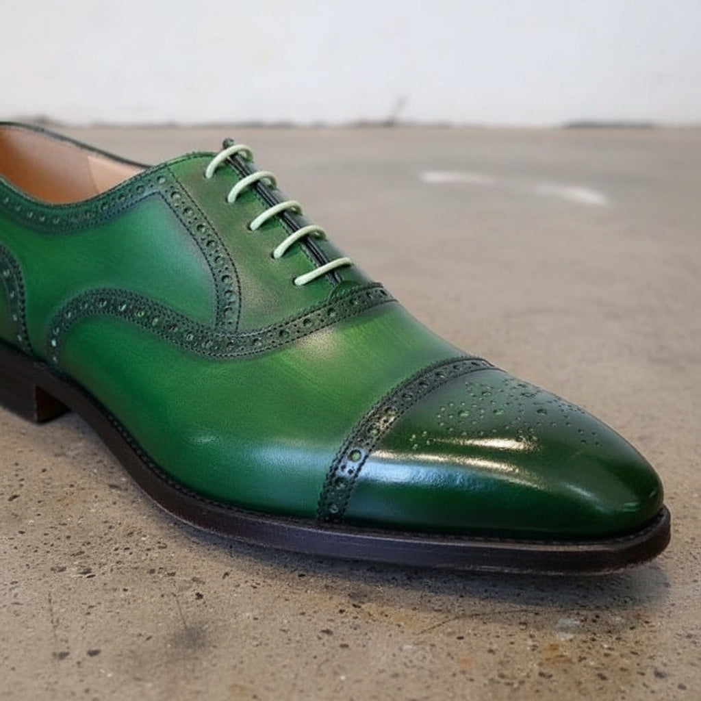Spectator Green Wedding Shoes for Men Fashion Brogue Shoes