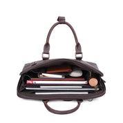 Premium Vintage Leather Laptop Briefcase for Men – Waterproof, Zipper Close