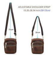 Handmade Crazy Horse Leather Messenger Bag