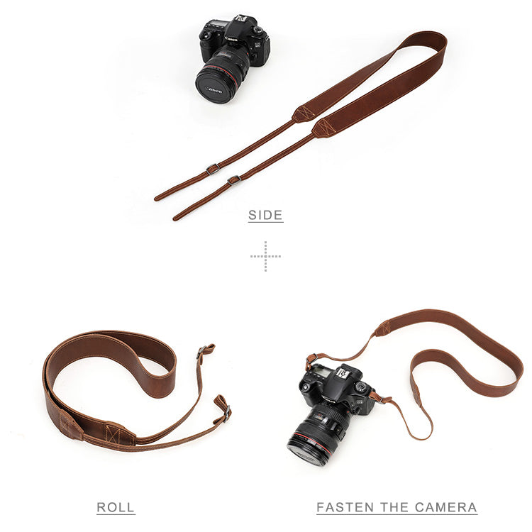 Stylish Leather Adjustable Strap for Professional Cameras