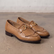 Men's Tan Leather Bit Loafers — Lyme