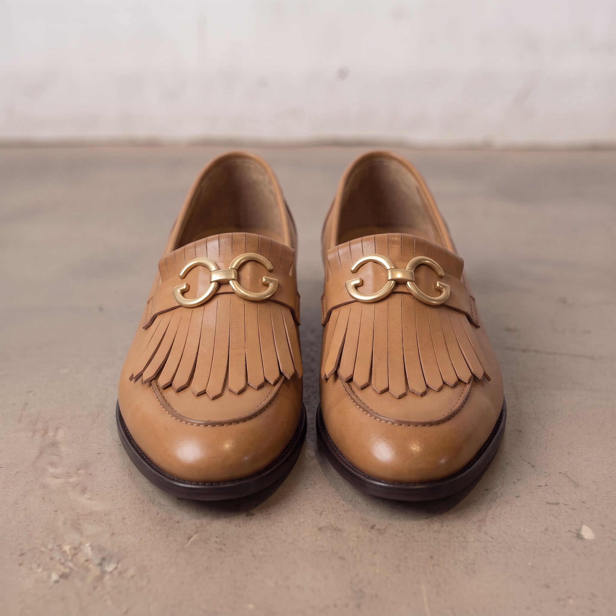 Men's Tan Leather Bit Loafers — Lyme