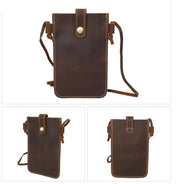 Men's Genuine Leather Crossbody Phone Sling Bag