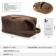 Men's Handcrafted Travel Organizer - Premium Leather Essentials Case