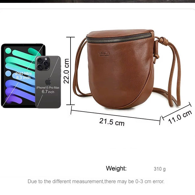 Women's Chic Leather Sling Bag - Knot Strap Handbag